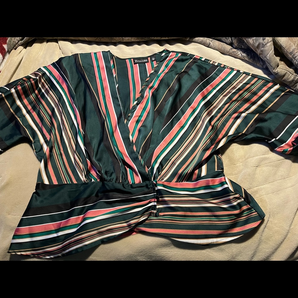 New York & Company wrap blouse